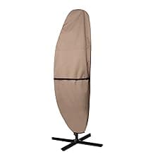 ULTCOVER Rectangular Patio Heavy Duty Table Cover - 600D Tough Canvas Waterproof Outdoor Dining Table and Chairs General Purpose Furniture Cover Size 111L x 74W x 28H inch