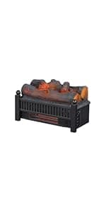 duraflame® Electric Log Set 1,000 Sq Ft Infrared Heater, Faux Logs Insert with LED Flames for Existing Fireplaces, Crackling Sounds, Remote Control Included