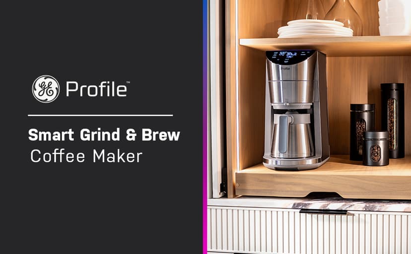GE Profile Smart Grind & Brew Coffee Maker w/Podless Single Serve, 90oz Water Reservoir, 10 Cup Thermal Carafe, Voice Control, Adjustable Burr Grinder, SCA Certified, Barista-Quality, Stainless Steel