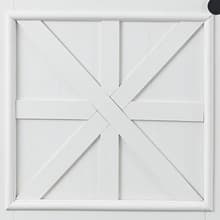 JXQTLINGMU Fireplace TV Stand for 80 Inch TV, Farmhouse Highboy Entertainment Center w/23'' Electric Fireplace & Cross Barn Door, Large TV Console for TVs Up to 80", 70 inches, White