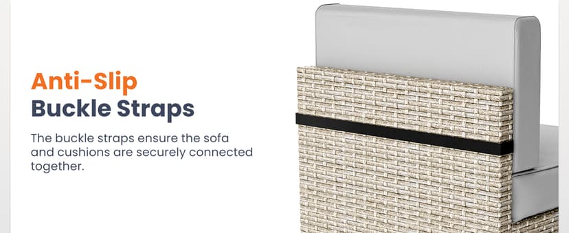 Pamapic 7-Piece Outdoor Sectional Furniture Set, All-Weather Wicker Patio Sofa with Washable Cushions, Gray Waterproof Rattan Conversation Set for Backyard, Poolside, Garden (Gray Cushions)