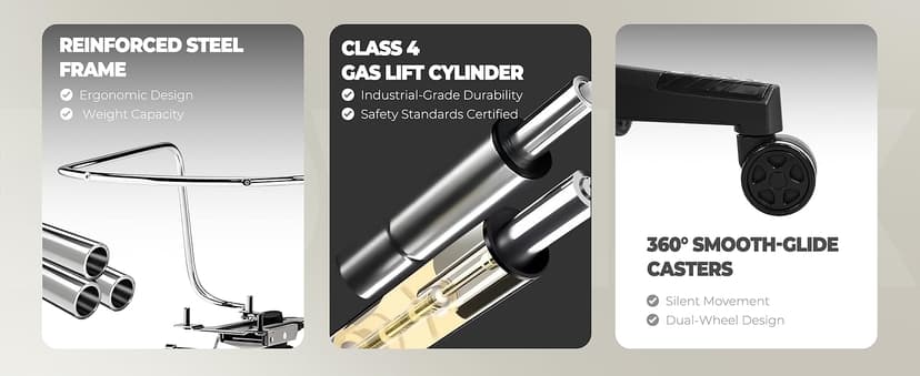 Dowinx Gaming Chair Fabric with Pocket Spring Cushion, Massage Game Chair Cloth with Headrest, Ergonomic Computer Chair with Footrest 290LBS, Black and Grey