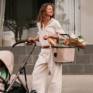 Cybex Gazelle S All-in-One Toddler and Baby Stroller with Over 20 Modular Configurations, Ergonomic Near-Flat Recline, Shopper Basket, and Compact Fold, Moon Black, Silver Frame