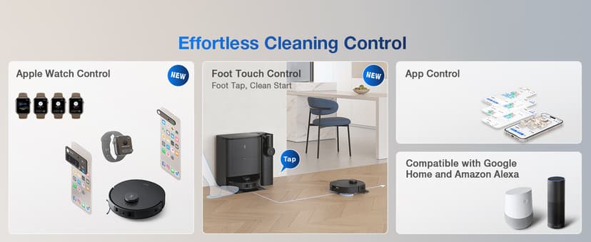 ECOVACS DEEBOT T30S Combo Robot Vacuum and Mop, All in One Cleaning Hub, 11000Pa, ZeroTangle Technology, TruEdge Adaptive Edge, Dual Self-Emptying, Hot Water Washing