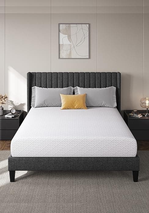 Yaheetech Classic Metal Platform Bed Frame Mattress Foundation with Victorian Style Iron-Art Headboard/Footboard/Under Bed Storage/No Box Spring Needed/Queen Size Black