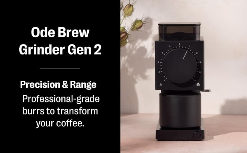 Fellow Gen 2 Ode Brew Grinder - Burr, Electric Coffee Bean Grinder with 31 Settings for Drip, French Press & Cold Brew - Small Footprint - Matte Black
