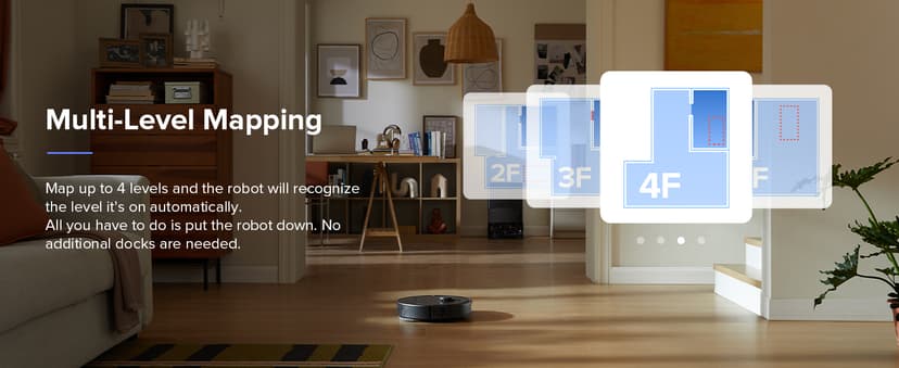 roborock Qrevo S Robot Vacuum and Mop, Self-Drying, Auto Mop Washing, 7000Pa Suction, Self-Emptying & Refilling, 10mm Auto Lifting, 200RPM Spinning Mops, Smart Obstacle Avoidance, Black