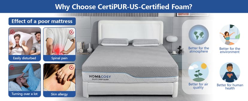 14 Inch King Extra Firm Mattresses with Ice Silk Cover, Cooling Green Tea/Gel Memory Foam Bed Mattress, Firm to Extra Firm Bamboo High Density Mattress for Back Pain, CertiPUR-US, in USA, 80"x76"