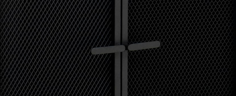 Sunjoy Outdoor Fireplace with Wood Storage and Chimney, Steel Metal Fire Pit with Mesh Spark Screen Door & Fire Poker, Fireplace Tool and PVC Cover, for Patio Garden Deck Backyard, Black