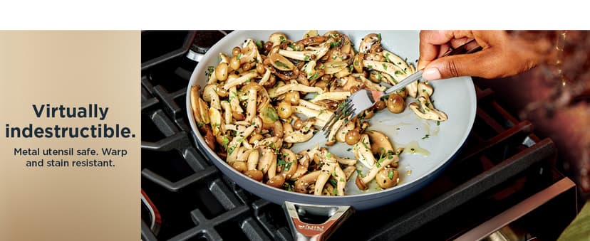 Ninja Ceramic Pro 10-Piece Cookware Set, Non-Stick Pots & Pans Set with Glass Lids, PTFE Free, Ceramic Coated, Stove to Oven Safe, All Stovetops & Induction Compatible, Midnight Blue, CW39010MM