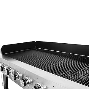 Royal Gourmet 8-Burner Gas Grill, 104,000 BTU Liquid Propane Grill, Independently Controlled Dual Systems, Outdoor Party or Backyard BBQ, Black