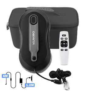 S6 Window Cleaner Robot with Leather Belt Dual Water Spray 3500Pa Houshold Window Cleaning Robot with AI Path Planning Low Noise Glass Cleaning Robot for Frame/Frameless Glass