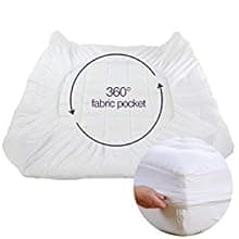 EASELAND Queen Size Mattress Pad Pillow Top Mattress Cover Quilted Fitted Mattress Protector Cotton Top Stretches up 8-21" Deep Pocket Cooling Mattress Topper (60x80 inch, White)