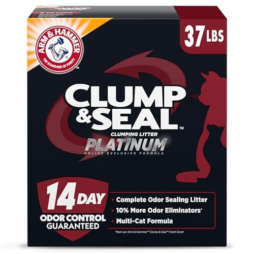 ARM & HAMMER Clump & Seal Platinum cat litter for odor control