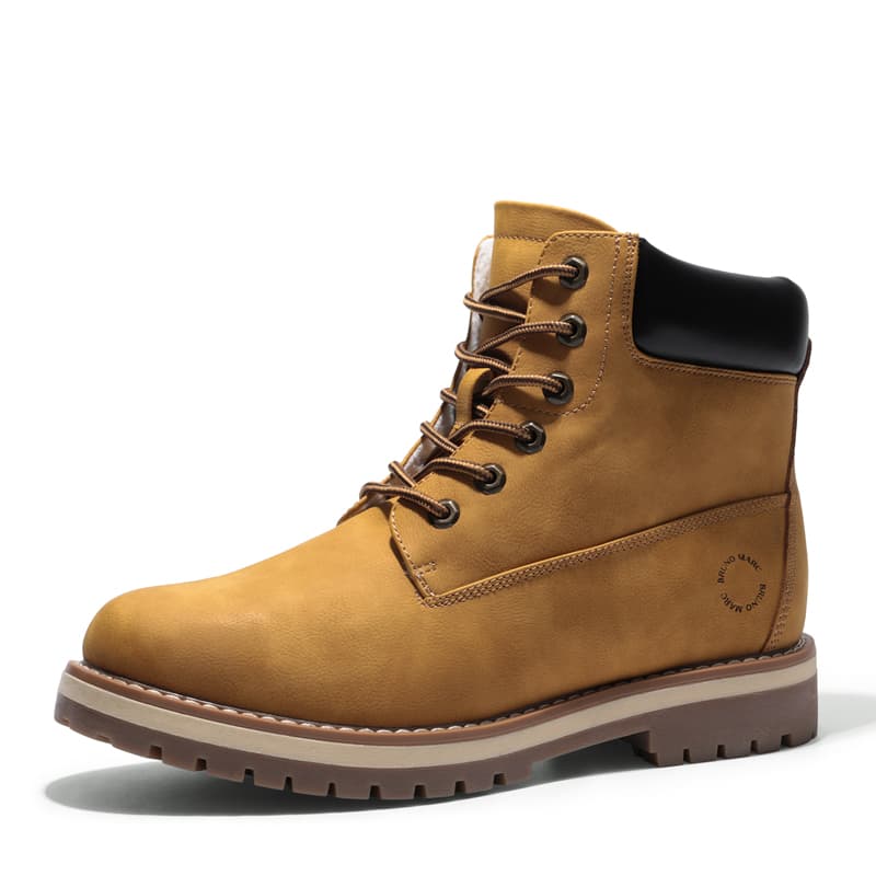 BRUNO MARC Men s Faux Fur Combat Snow Boots